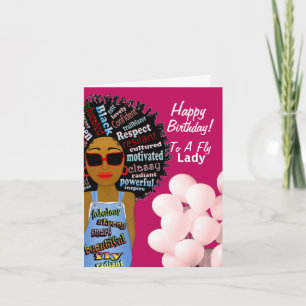 Schöne afroamerikanische Wortkunst zum Geburtstag Karte