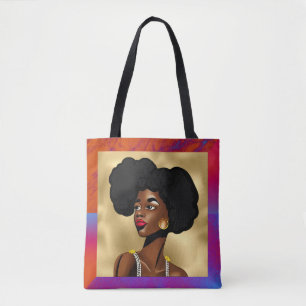 Schöne afrozentrische Frau Tasche