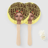 Schöne afrozentrische, starke schwarze Frau Fächer (Vorne und Hinten)