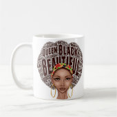Schöne afrozentrische Strong Black Queen Kaffeetasse (Links)