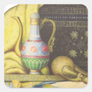 Schöne ägyptische Artefakte: Geheimnisse der Phara Quadratischer Aufkleber