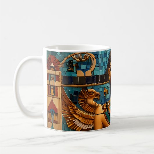 Schöne ägyptische Hieroglyphen Kaffeetasse (Links)