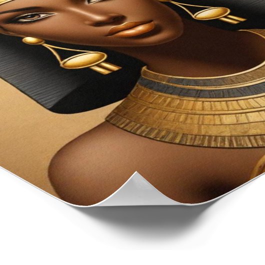 Schöne ägyptische Königin Poster (Ecke)