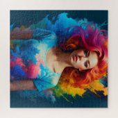 Schöne Ai Art Woman Colorful Puzzle (Horizontal)