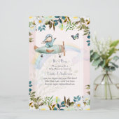 Schöne Airplane Pilot Boys Babydusche laden ein (Stehend Vorderseite)