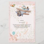 Schöne Airplane Pilot Boys Babydusche laden ein (Rückseite)