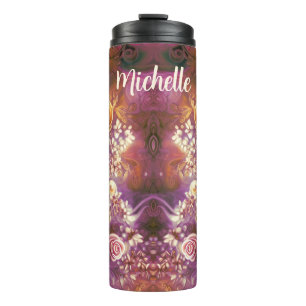Schöne Akryllische Blume Muster Thermal Tumbler Thermosbecher
