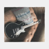 Schöne akustische Gitarre Fleecedecke (Vorderseite (Horizontal))