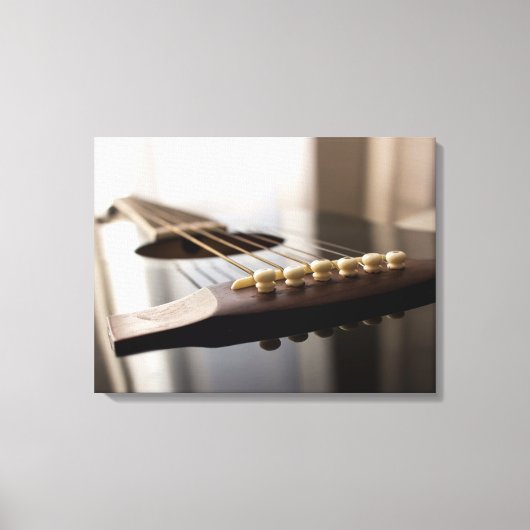 schöne akustische Gitarre für Musikliebhaber Leinwanddruck (Vorderseite)