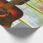 Schöne akustische Gitarre Geschenkpapier (Ecke)