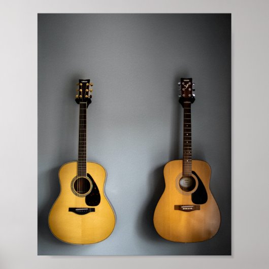 Schöne akustische Gitarre Poster (Vorne)
