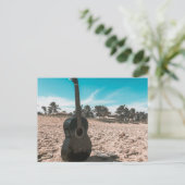 Schöne akustische Gitarre Postkarte (Stehend Vorderseite)