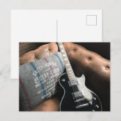 Schöne akustische Gitarre Postkarte (Vorne/Hinten)