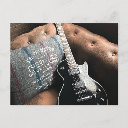 Schöne akustische Gitarre Postkarte (Vorderseite)