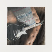 Schöne akustische Gitarre Wandteppich (Vorderseite (Horizontal))