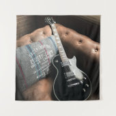 Schöne akustische Gitarre Wandteppich (Vorderseite)