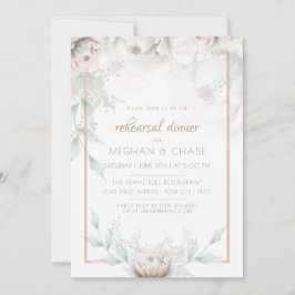 Schöne Alabaster-Wasserfarben-Peonies Einladung