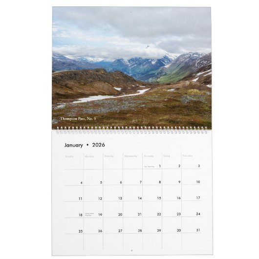 Schöne Alaska Landschaft & Wildlife Fotografie Kalender (Jan 2026)
