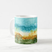 Schöne Alcohol-Ink-Kaffeetasse Kaffeetasse (Vorderseite Links)