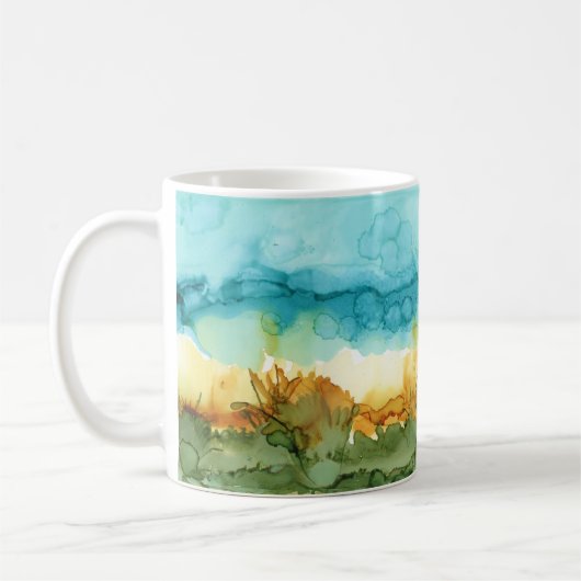 Schöne Alcohol-Ink-Kaffeetasse Kaffeetasse (Links)