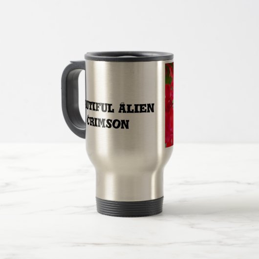 Schöne Alien Crimson Travel Mug Reisebecher (Vorderseite Links)