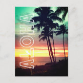 Schöne Aloha Hawaiian Sunset Postcard Postkarte (Vorderseite)