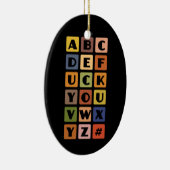 Schöne Alphabets-Ornamente Keramikornament (Rechts)