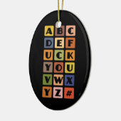 Schöne Alphabets-Ornamente Keramikornament (Links)