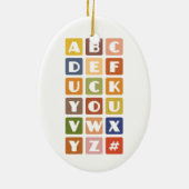 Schöne Alphabets-Ornamente Keramikornament (Hinten)