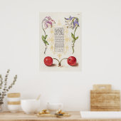 Schöne alte botanische Illustration Poster (Küche)