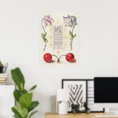 Schöne alte botanische Illustration Poster (Heimbüro)