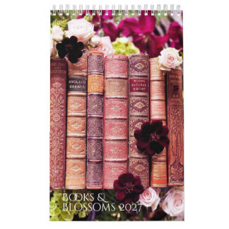 Schöne alte Bücher & Blüten - Bücherliebhaber 2027 Kalender