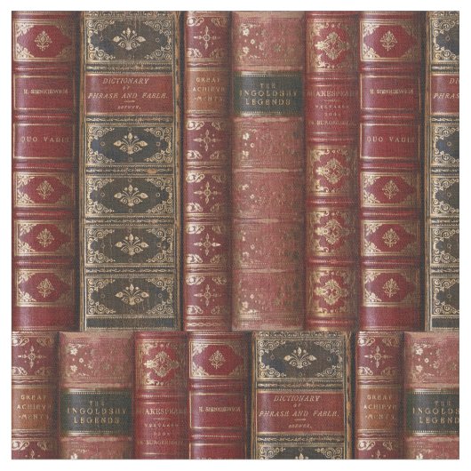 Schöne alte Bücher  Stoff (Nahaufnahme)