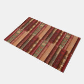 Schöne alte Buchrücken (Rose) Fußmatte (Schrägansicht)