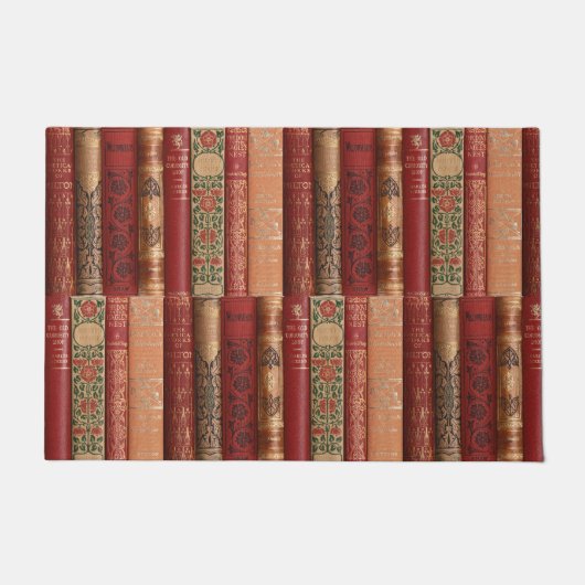Schöne alte Buchrücken (Rose) Fußmatte (Vorderseite)
