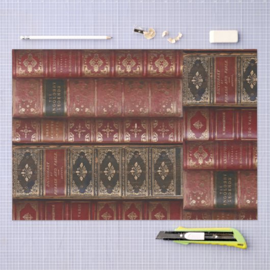 Schöne alte Buchstäbchen (Wörterbuch) Seidenpapier (Handwerk)