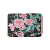 Schöne alte rosa Rosen Badematte (Vorderseite)