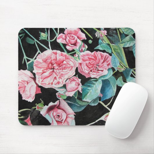 Schöne alte rosa Rosen Computer-Mauspad Mousepad (Mit Mouse)