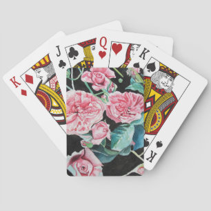 Schöne alte rosa Rosen Spielkarten-Set Spielkarten