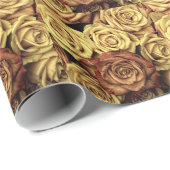 Schöne alte Rose Geschenkpapier (Rolleneckpunkt)