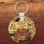 Schöne alte Rose Schlüsselanhänger (Vorderseite)