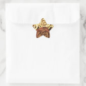 Schöne alte Rose Stern-Aufkleber (Tasche)