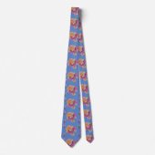 Schöne alte Rosen auf Blue Mens Neck Tie Krawatte (Vorderseite)