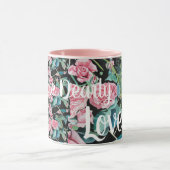 Schöne alte Rosen Sie sind sehr geliebte Tasse (Zentrum)