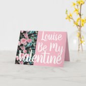 Schöne alte Rosen sind meine Valentinkarte Karte (Gelbe Blume)