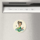 Schöne Alte Schule Meerjungfrau Magnet (In Situ (Geschirrspüler))
