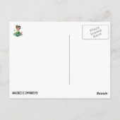 Schöne Alte Schule Meerjungfrau Postkarte (Rückseite)