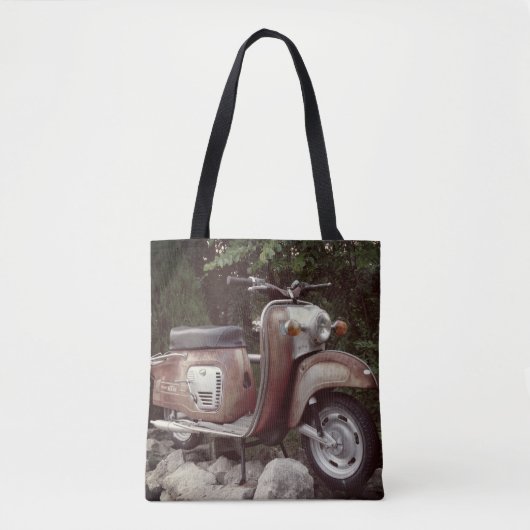 Schöne alte Scooter Custom All-Over-Print Tote-Tas Tasche (Vorderseite)