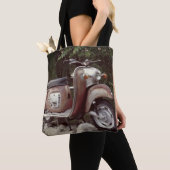 Schöne alte Scooter Custom All-Over-Print Tote-Tas Tasche (Von Nahem)