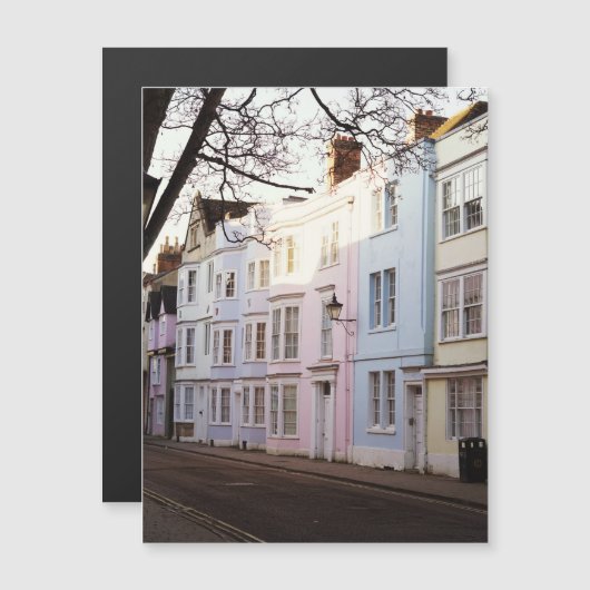 Schöne alte Stadthäuser Magnetkarte (Vorne/Hinten)